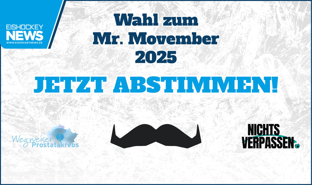 Wer wird Mister Movember 2025 im deutschen Eishockey?
