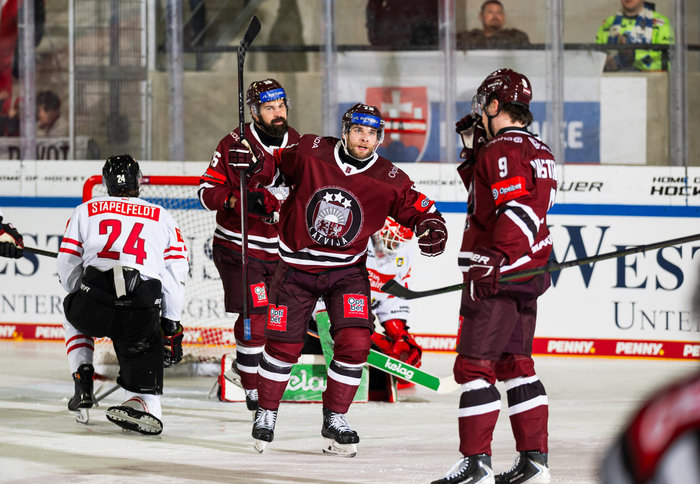 Lettland setzt sich nach einem offensiven Schlussabschnitt mit 4:2 gegen Österreich durch