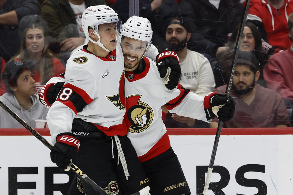 Stützleはプレーオフに向けてオタワと出会って行進し、フィラデルフィアは新しいコーチで最初のゲームに勝ちます