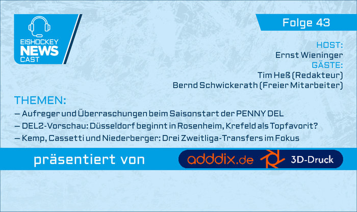 NEWS Cast, Folge #43: Aufreger und Überraschungen zum DEL-Start – Vorschau auf DEL2-Saison