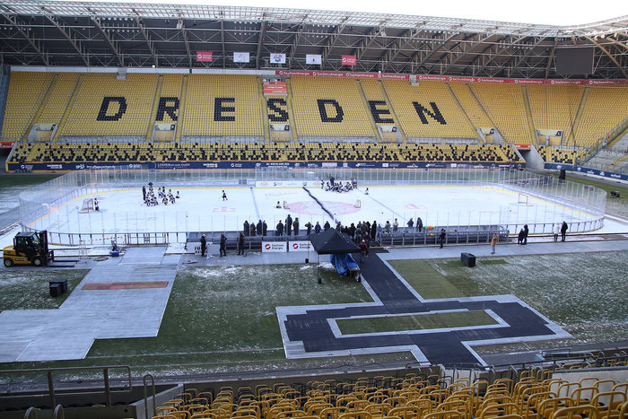 32.000 Fans, eisige Temperaturen und sportliche Brisanz: Dresden empfängt Berlin zum Winter Game