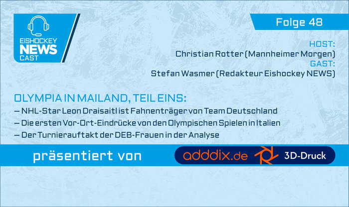 NEWS Cast, Folge #48 – Olympia, Teil eins: Fahnenträger Draisaitl und die ersten Eindrücke aus Mailand